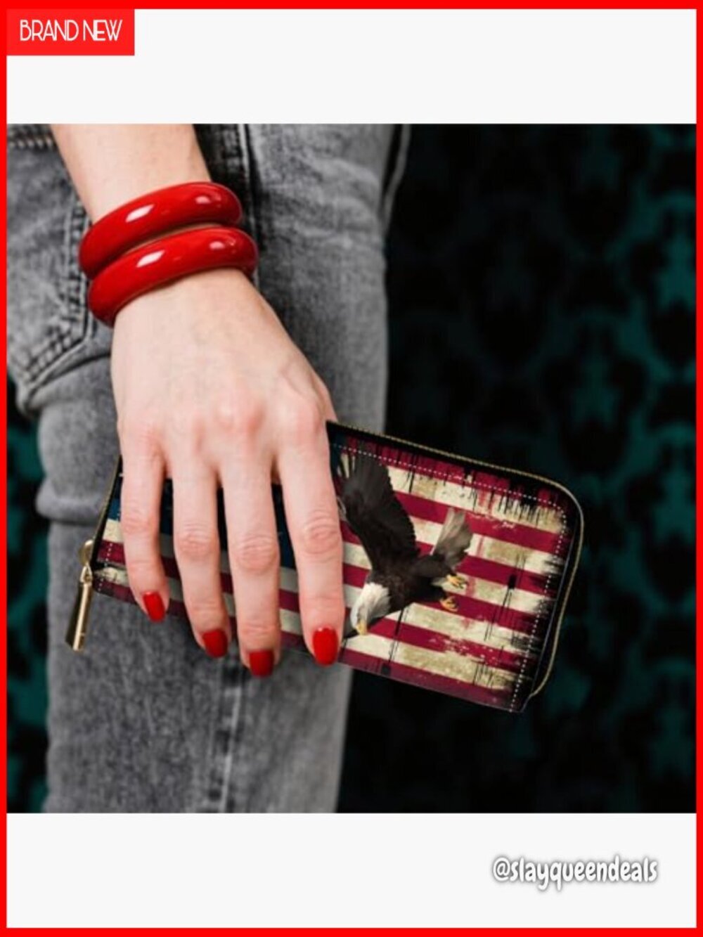 Large Capacity Leather Clutch with RFID Blocking & Detachable Wrist Strap - Picture 2 of 7
